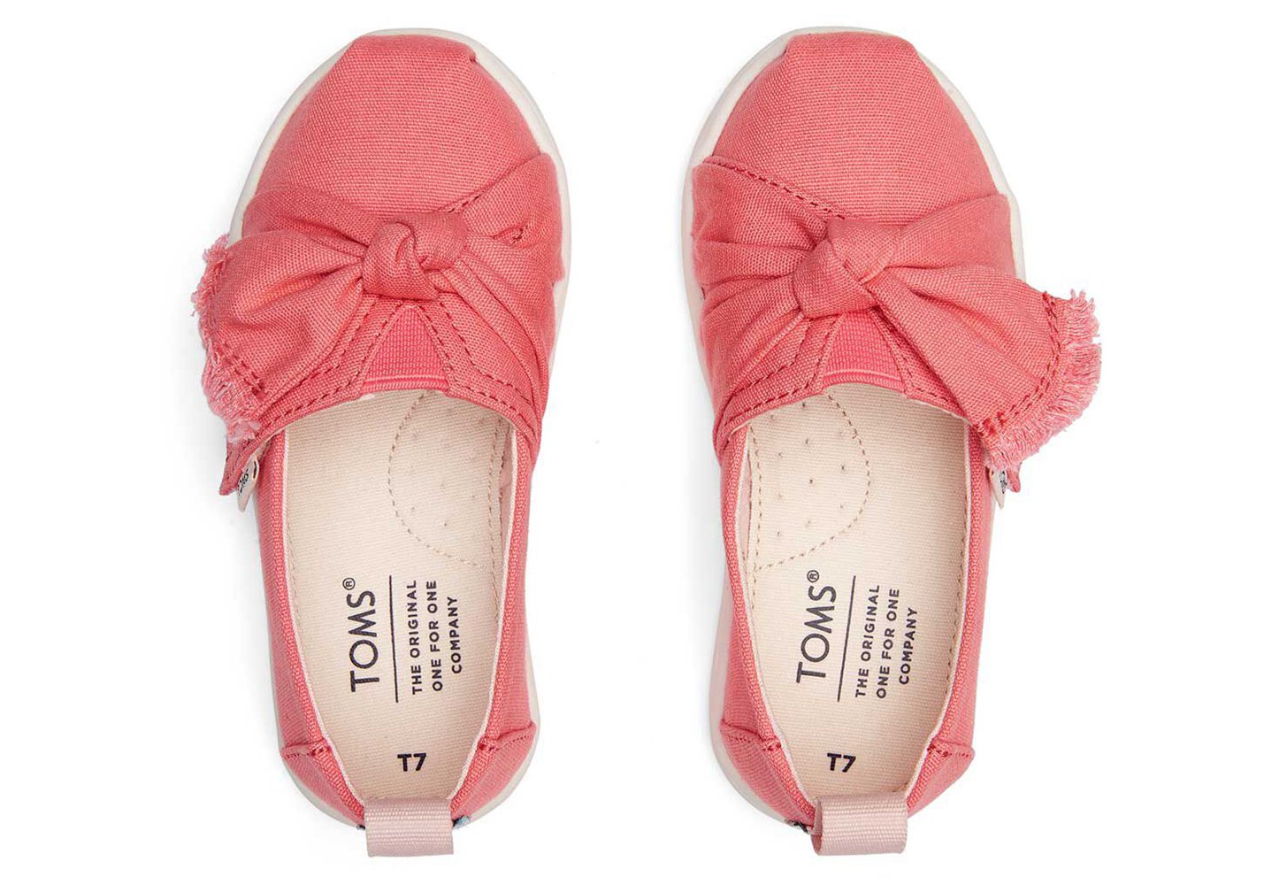 Toms Espadryle Dziecięce Pomarańczowe - Alpargata Tiny Bow - 10XOFWYLI